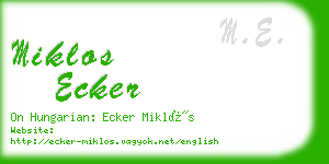 miklos ecker business card